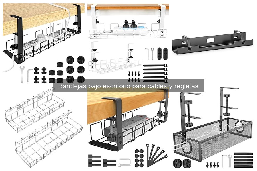 Precio promedio de bandejas bajo escritorio para cables