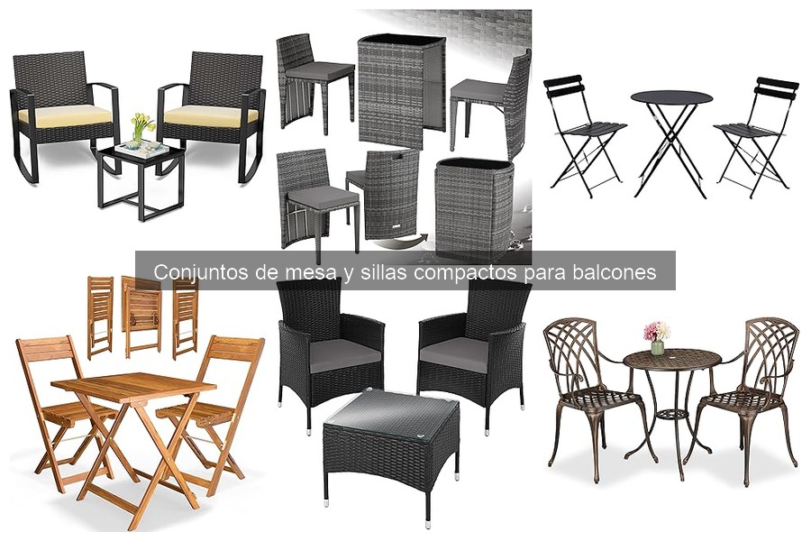 Precios de conjuntos de mesa y sillas compactos para balcones