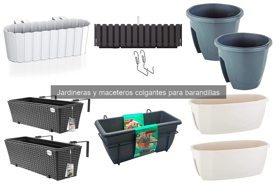 ¿Qué son jardineras y maceteros colgantes para barandillas?