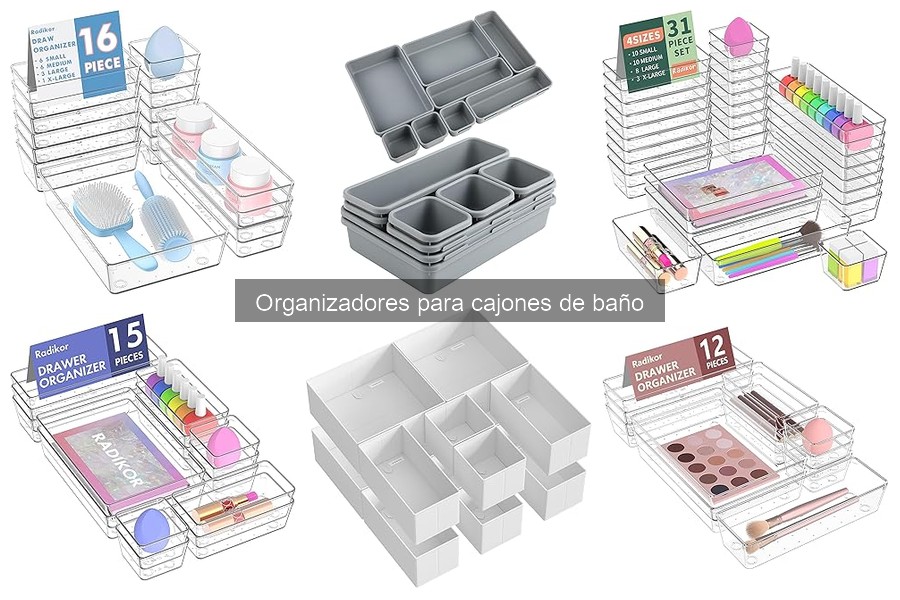 ¿Qué son los organizadores para cajones de baño?
