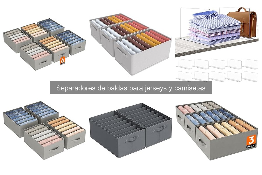 ¿Qué son los separadores de baldas para jerseys y camisetas?