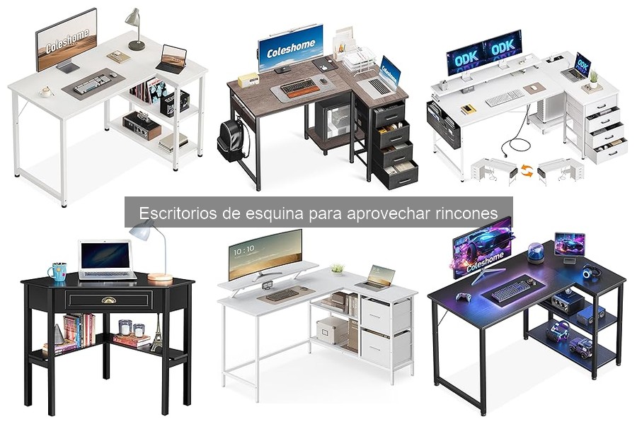 Soluciones alternativas a escritorios en esquina para tu hogar