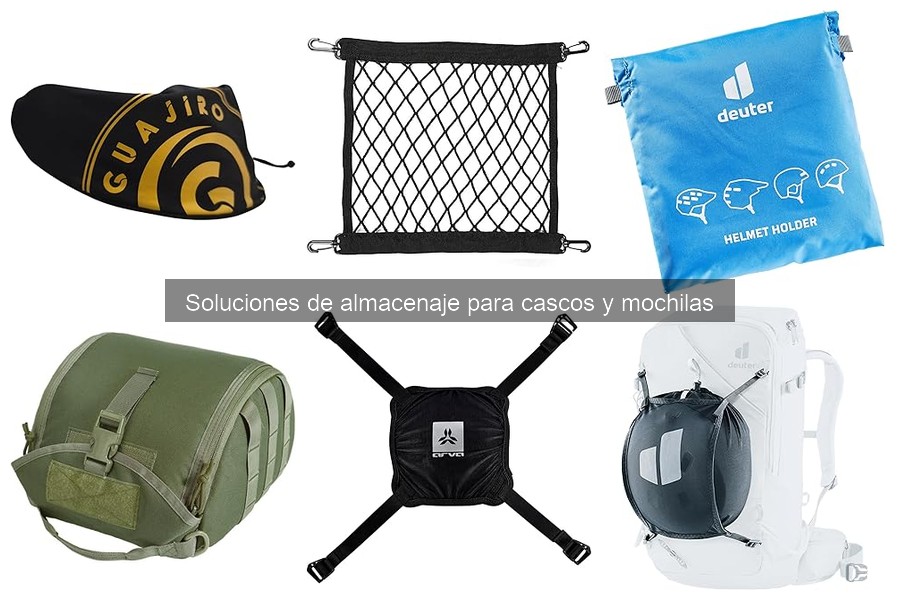 Soluciones efectivas de almacenaje para cascos y mochilas