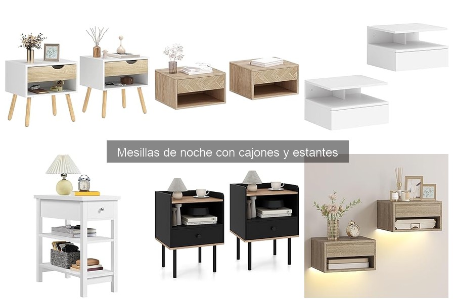 Tendencias en Mesillas de Noche con Cajones y Estantes 2023