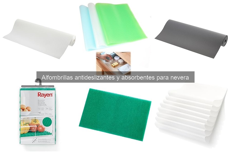Tipos de alfombrillas antideslizantes para nevera: material y estilo