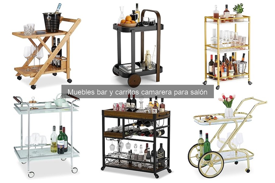 Tipos de carritos de bar para salón: guía de opciones