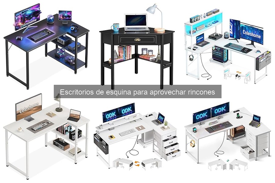 Tipos de escritorios de esquina para espacios pequeños