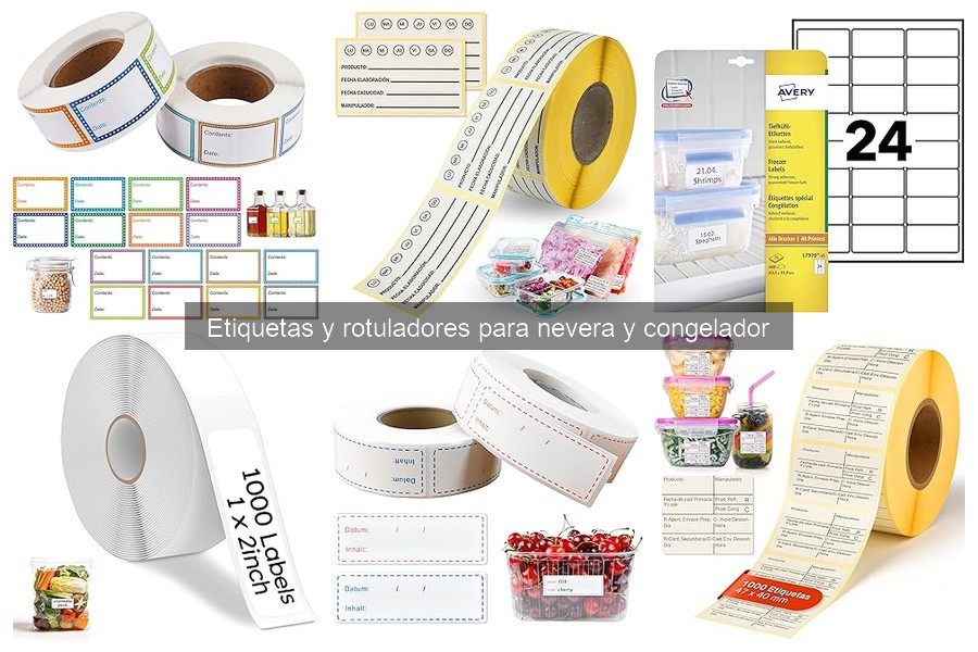 Tipos de etiquetas y rotuladores para nevera y congelador