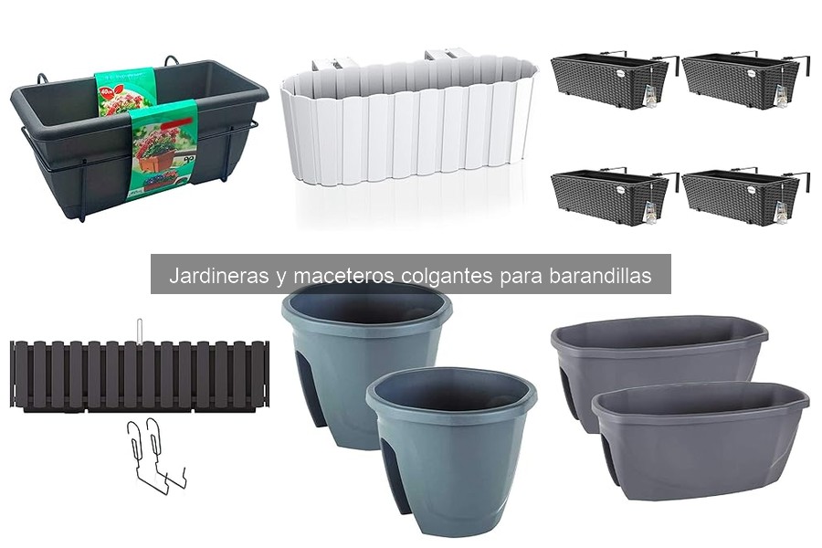 Tipos de jardineras y maceteros colgantes para barandillas