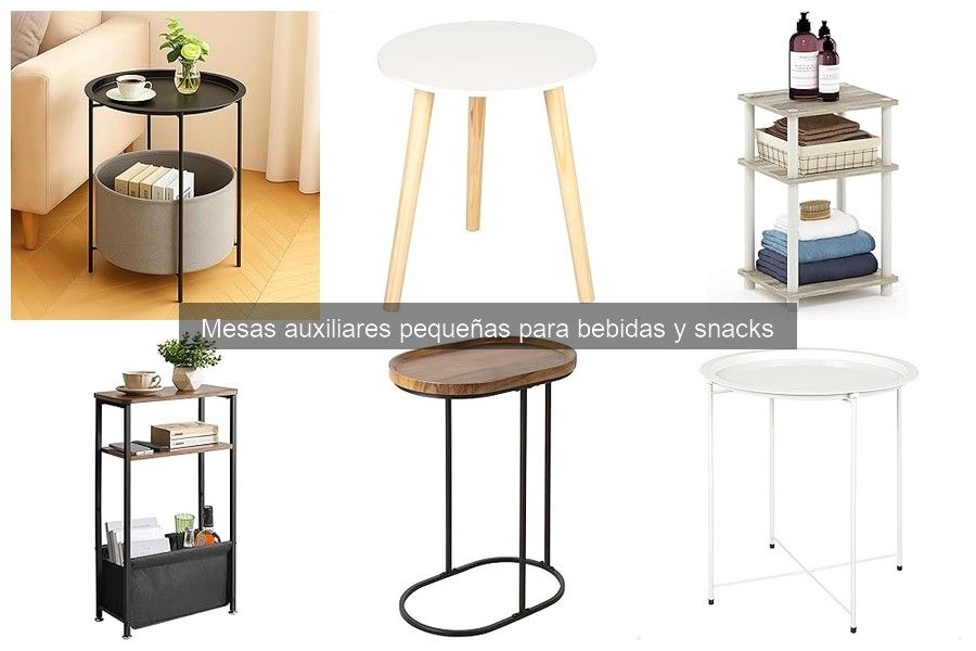 Tipos de mesas auxiliares para bebidas y snacks