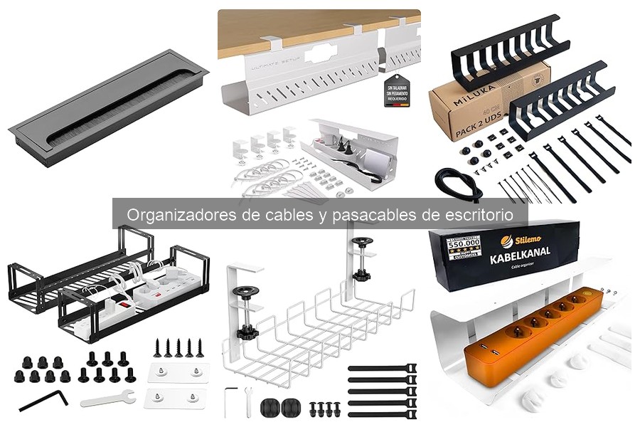Tipos de organizadores de cables para escritorio: guía práctica