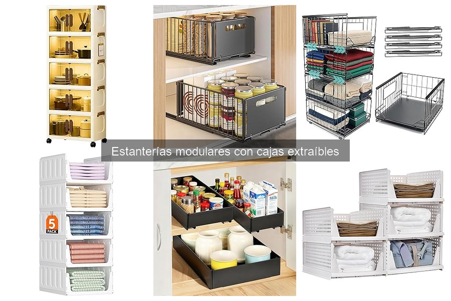 Ventajas de las estanterías modulares con cajas extraíbles